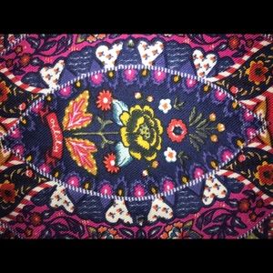 Oilily Double-sewn Tube Scarf Wrap Shawl  Blue Red